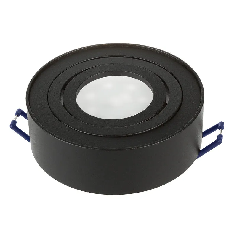 Maclean spot -takarmatur, för ljuskällor MR16 / GU10, svart, 94x32mm, rund, aluminium, MCE462 B