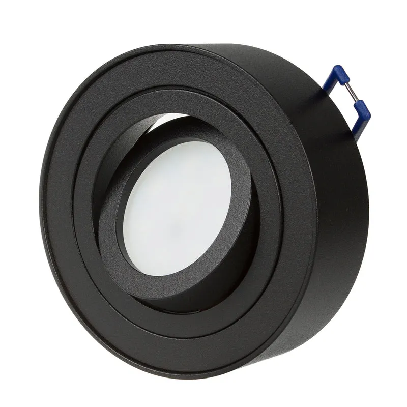 Maclean spot -takarmatur, för ljuskällor MR16 / GU10, svart, 94x32mm, rund, aluminium, MCE462 B