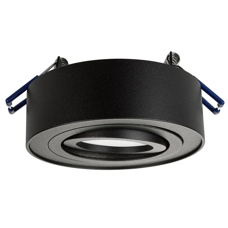 Maclean spot -takarmatur, för ljuskällor MR16 / GU10, svart, 94x32mm, rund, aluminium, MCE462 B