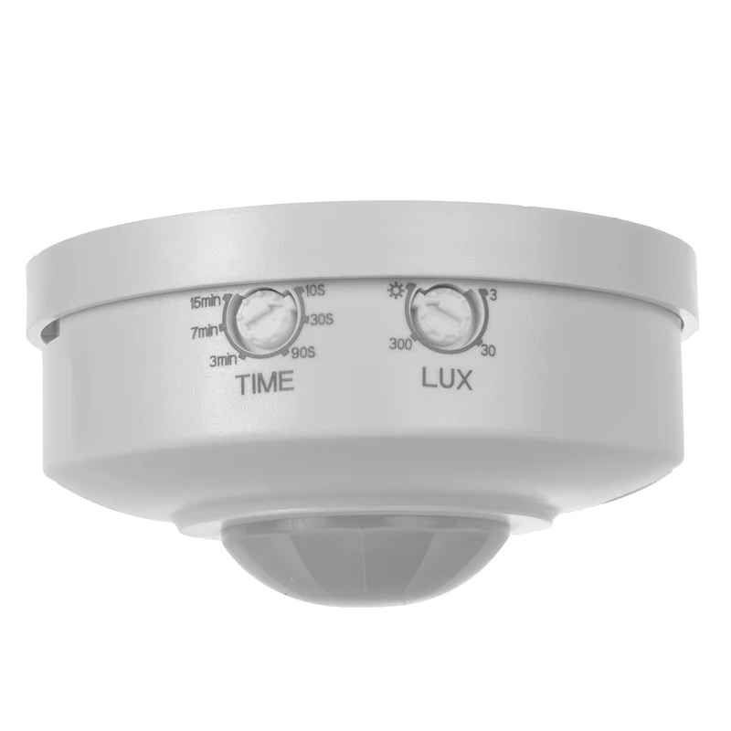 Maclean PIR-rörelsedetektor, räckvidd 6 m, tak, max. belastning 1200 W, IP20, MCE314 W