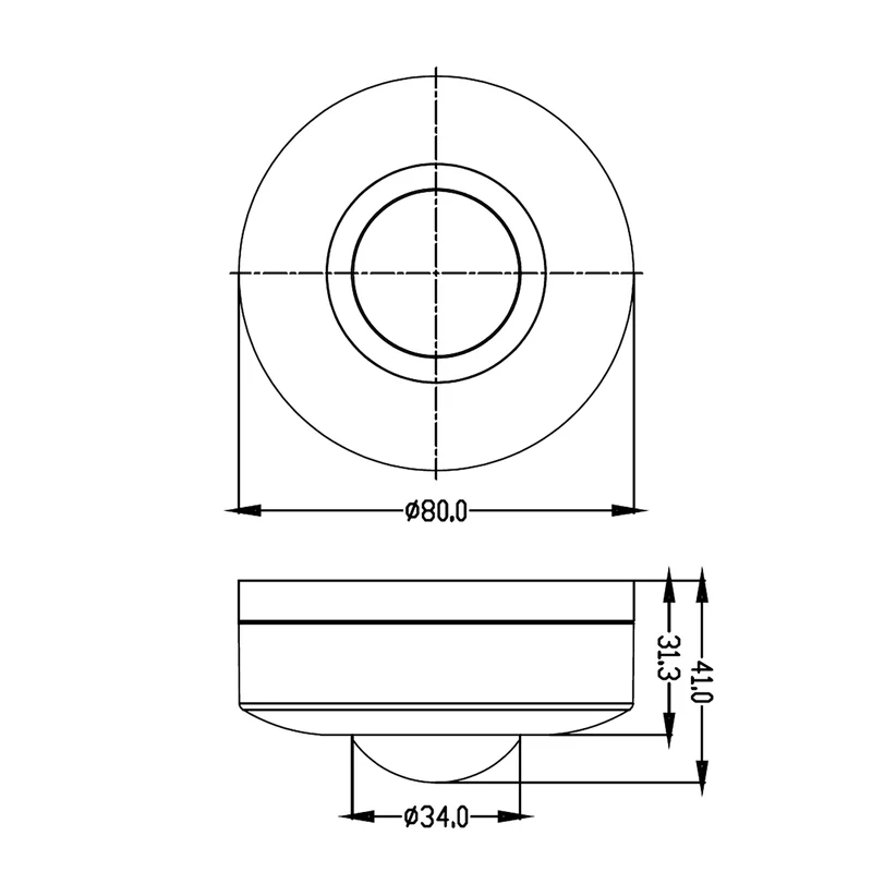 Maclean PIR-rörelsedetektor, räckvidd 6 m, tak, max. belastning 1200 W, IP20, MCE314 W