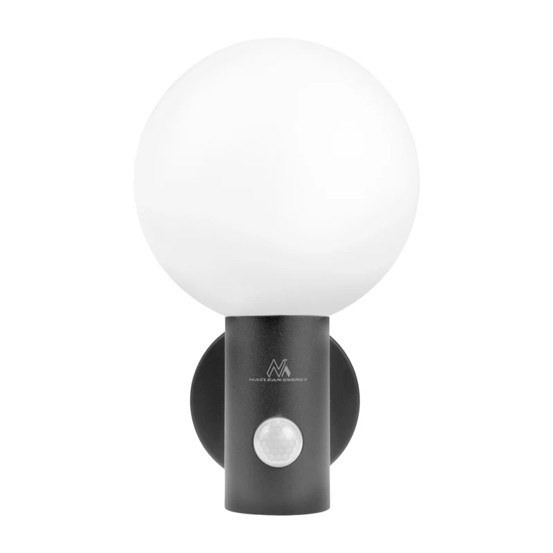 Maclean PIR-rörelsedetektor LED-lampa grå 15W IP65 1600lm 4000K
