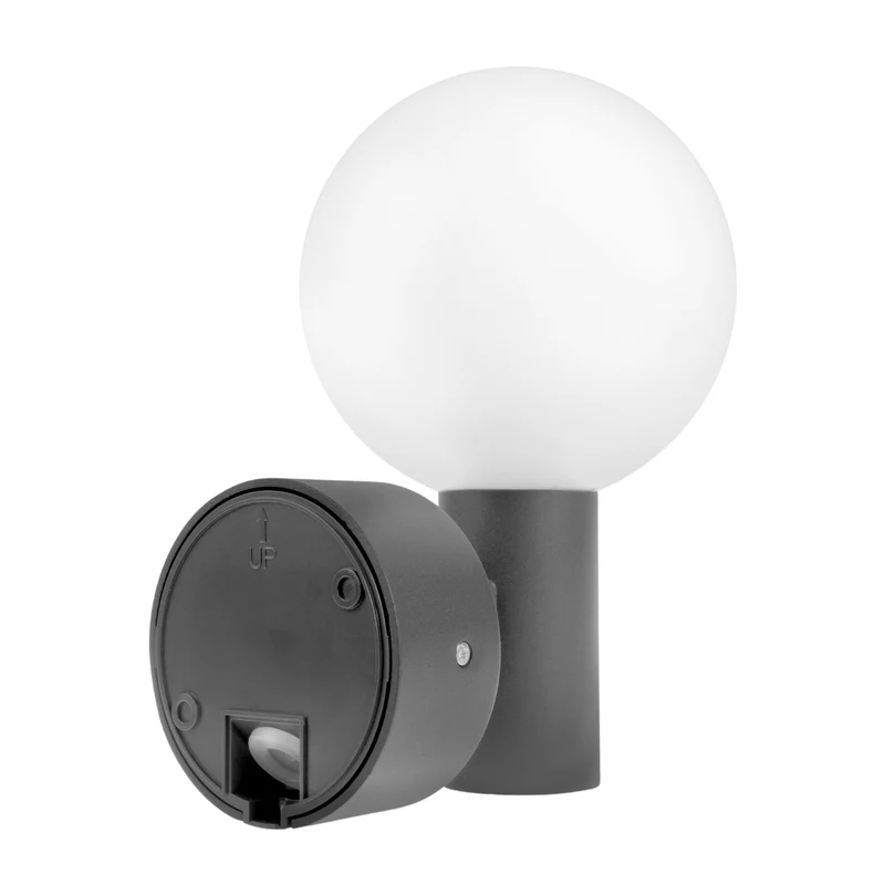 Maclean PIR-rörelsedetektor LED-lampa grå 15W IP65 1600lm 4000K