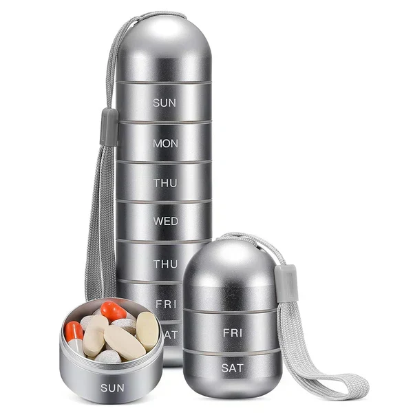 Rejsevenlig Aluminium Pillebeholder – Sikker & Vandtæt