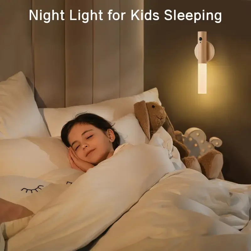Genopladelig LED Natlys med Bevægelsessensor & Magnetisk Montering