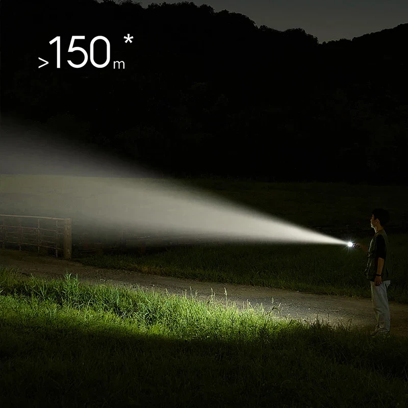 Kraftig Vandtæt Lommelygte med Lang Batteritid, 1000 Lumen