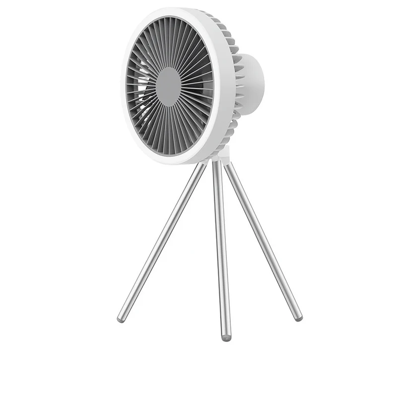 Genopladelig Campingventilator med LED & Powerbank