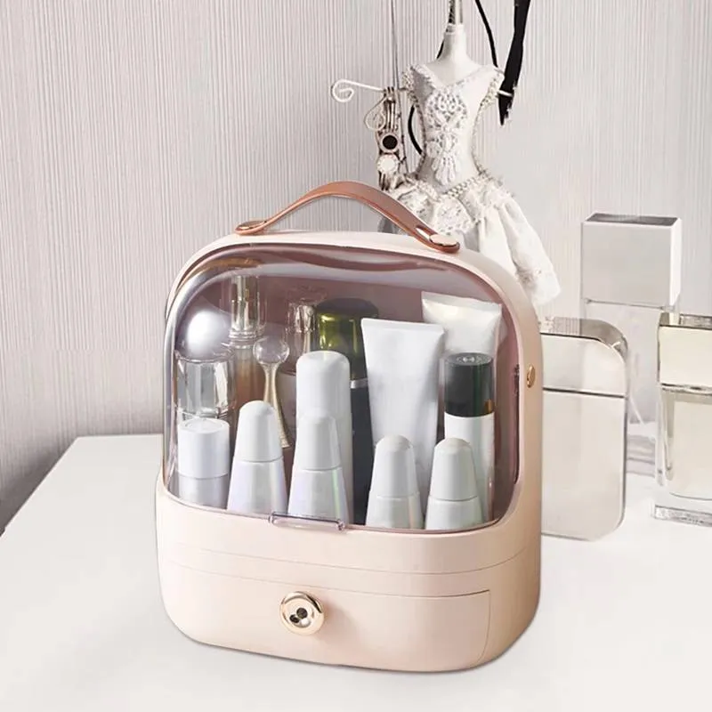 Vandtæt Makeup Organizer med Flere Rum - Stilfuld Opbevaring