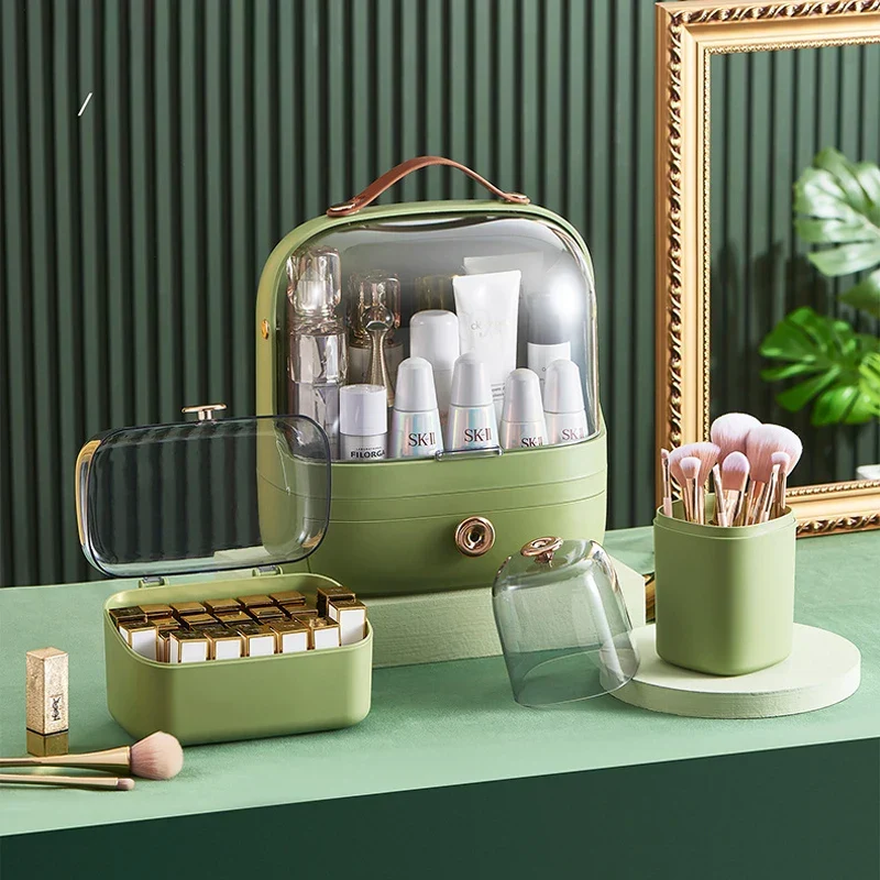 Vandtæt Makeup Organizer med Flere Rum - Stilfuld Opbevaring