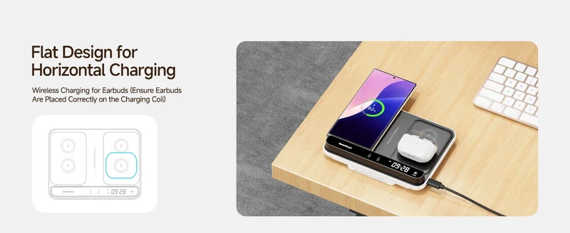 Trådløs Oplader til Samsung – Hurtig Opladning & Minimalistisk Design