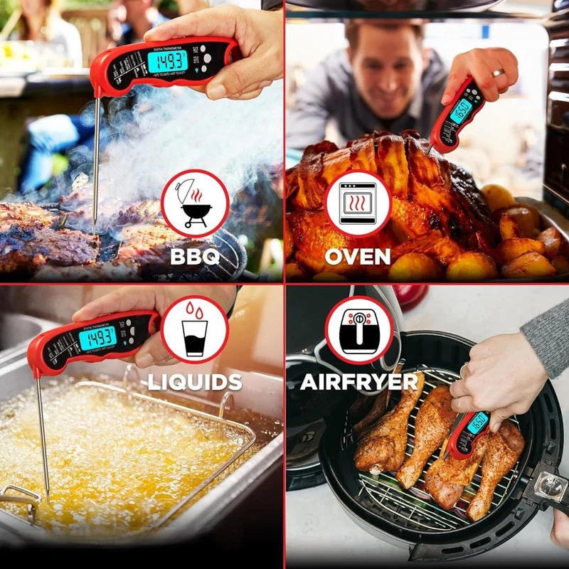 Hurtig og Præcis Madtermometer med Baggrundsbelyst Display