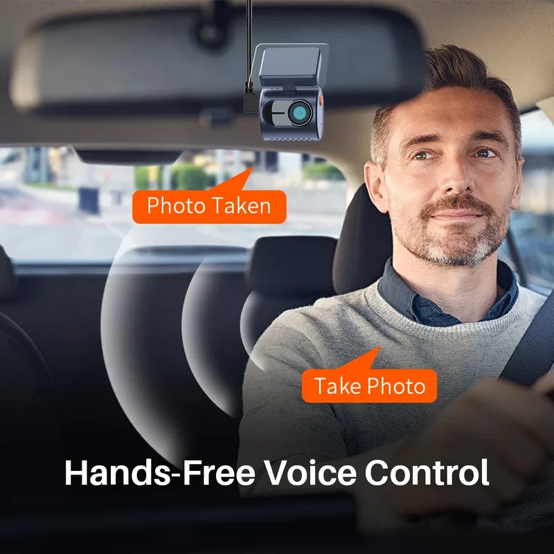 Diskret 2K Dash Cam med WiFi & Stemmekontrol - Klar Nattesyn