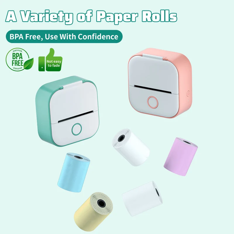 Oplev Øjeblikkelig Fotoudskrivning med Bærbar Mini Printer